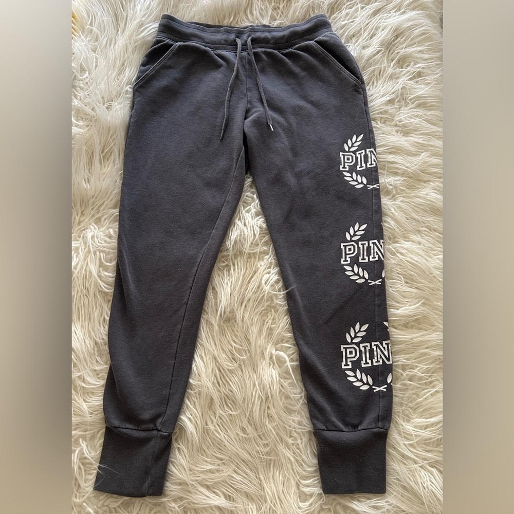 VS Pink Gray Cuffed Joggers